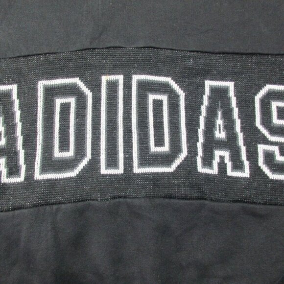 adidas Sweatshirt Womens Medium Black Lined Fleece Long Sleeve Adibreak V Neck‎ - Picture 5 of 12
